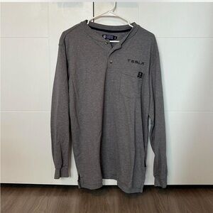 Tesla Charcoal Long Sleeve Men's Tee